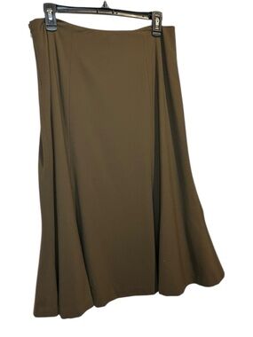 Ralph Lauren Olive A-Line Maxi Skirt